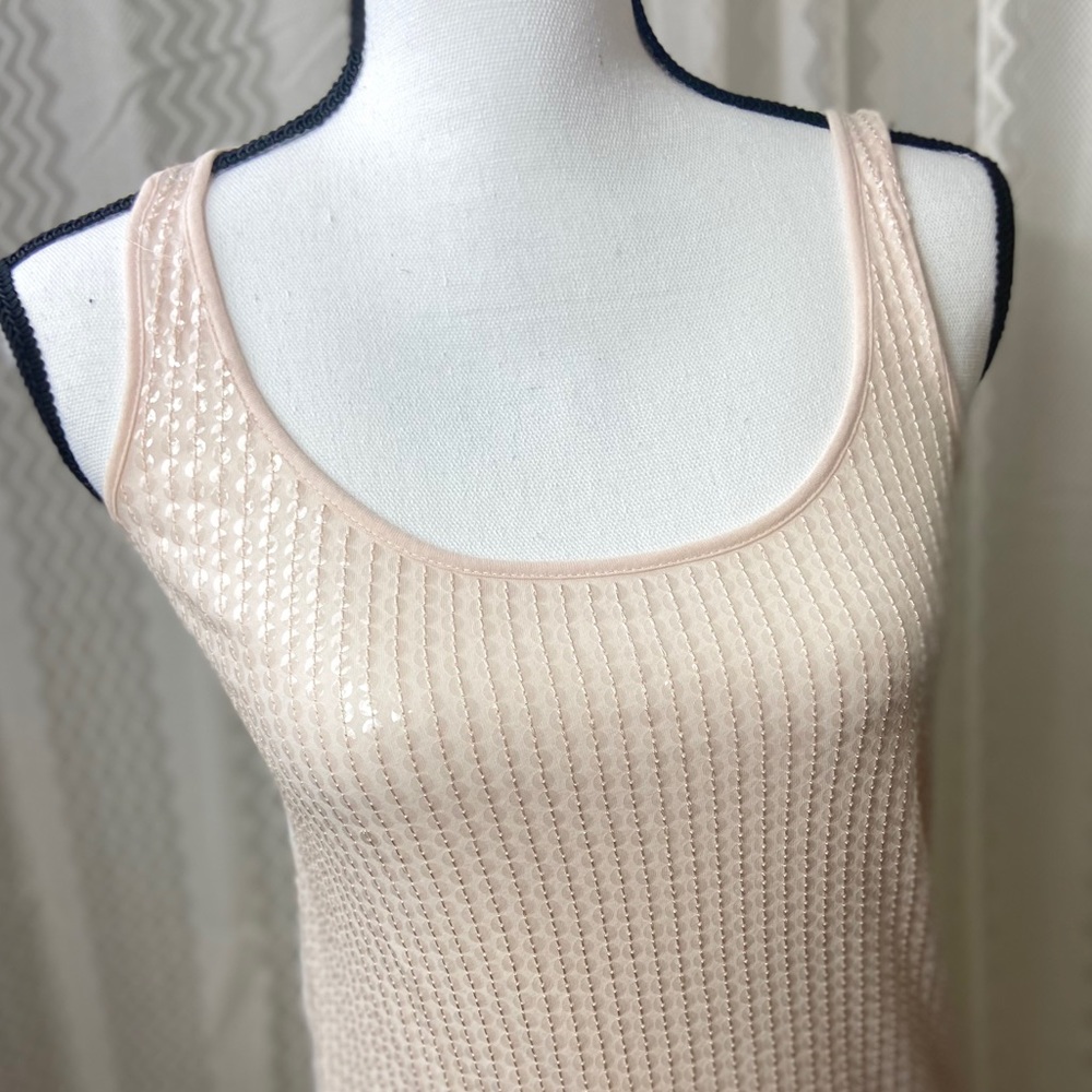 J.Crew Bling Soft Pink Blush Tank Top Sequin XS